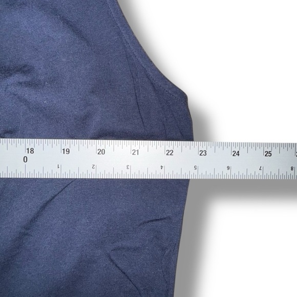 NIC+ZOE Ruffle Around Mixed Media Tank - 1X Navy - Picture 10 of 14